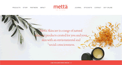 Desktop Screenshot of mettaskincare.com